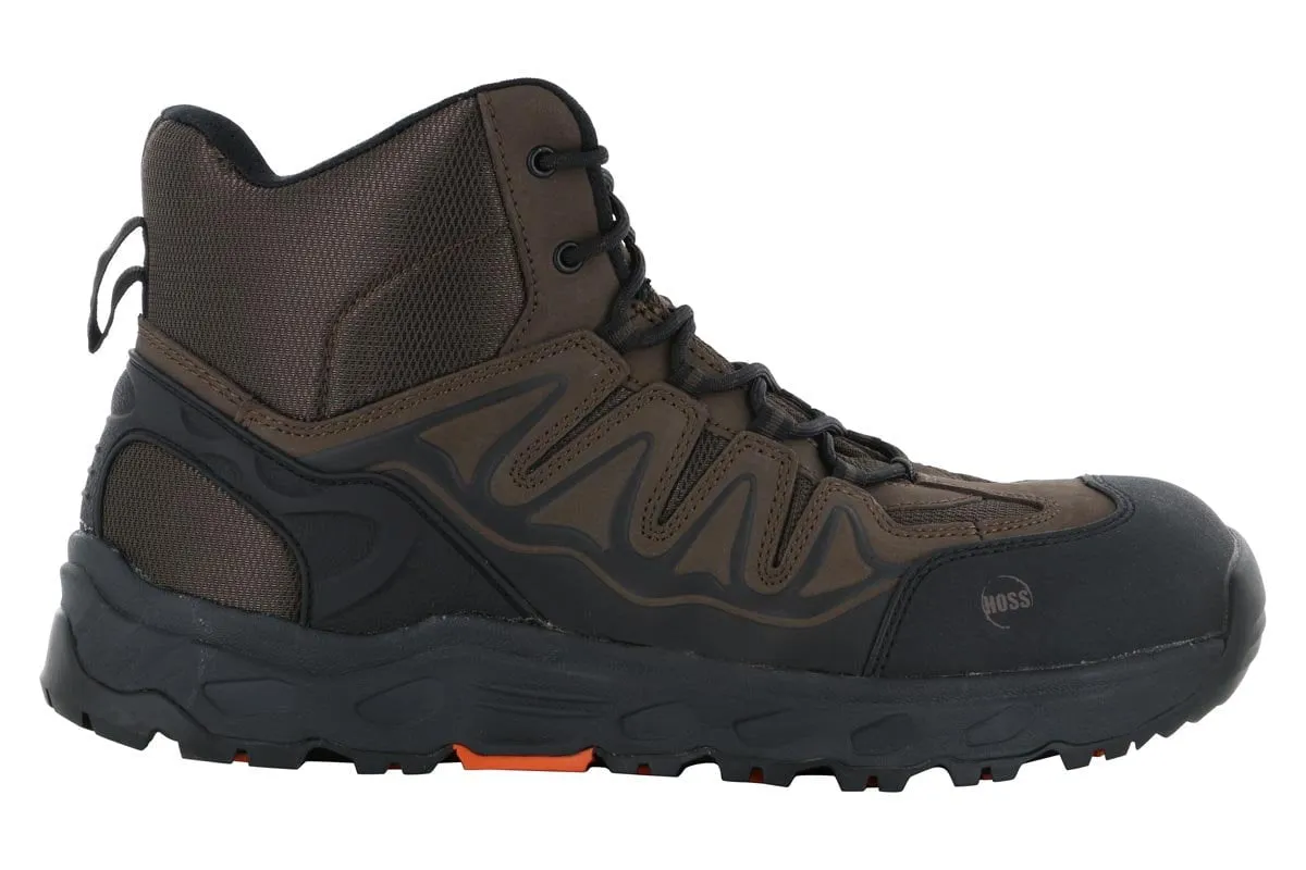 Hoss Eric Hi Aluminum Safety Toe Brown Trendy Protection