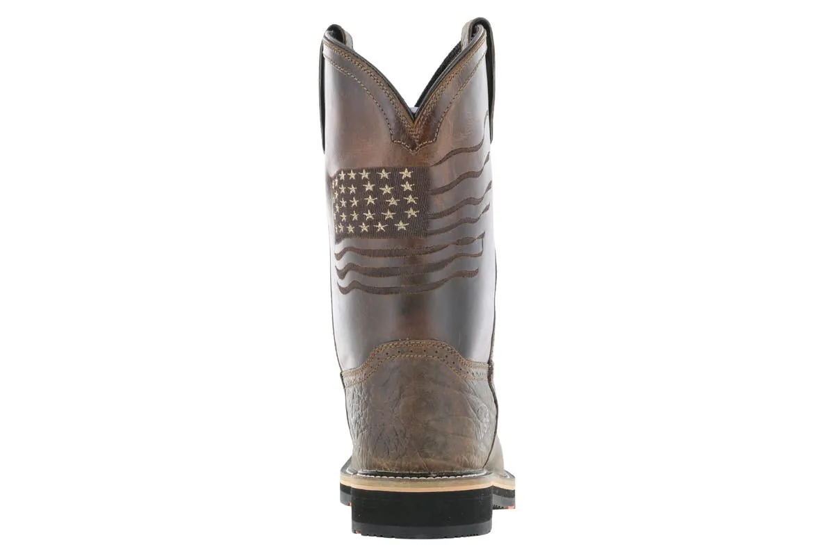 Hoss Rushmore Western Rancher Soft Toe Boot Brown Arctic Cold Comfortable buckles