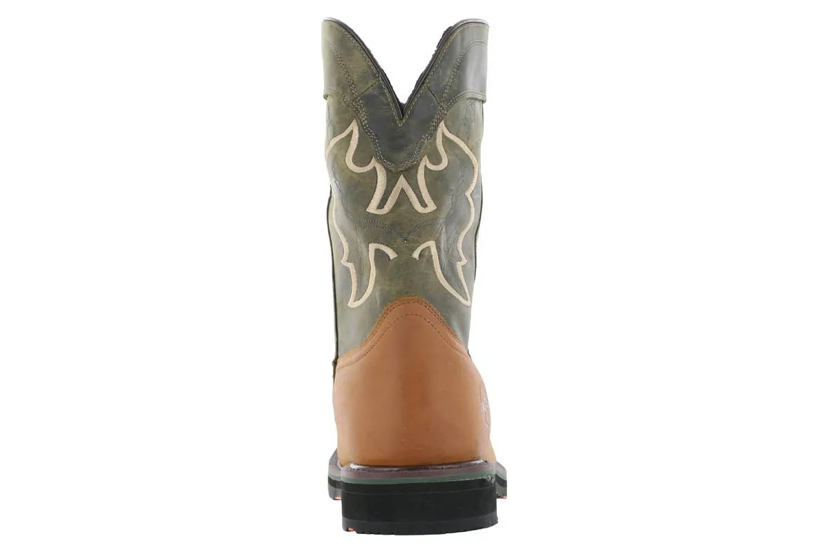 Hoss Showdown Composite Toe Western Boot Olive Camouflage Pattern Breathable mesh
