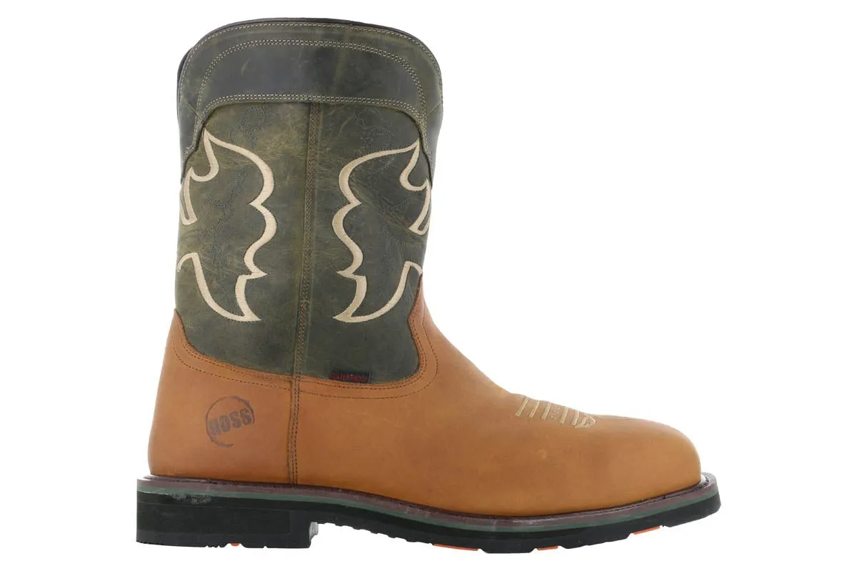 Hoss Showdown Composite Toe Western Boot Olive Timeless Quality Work Utility