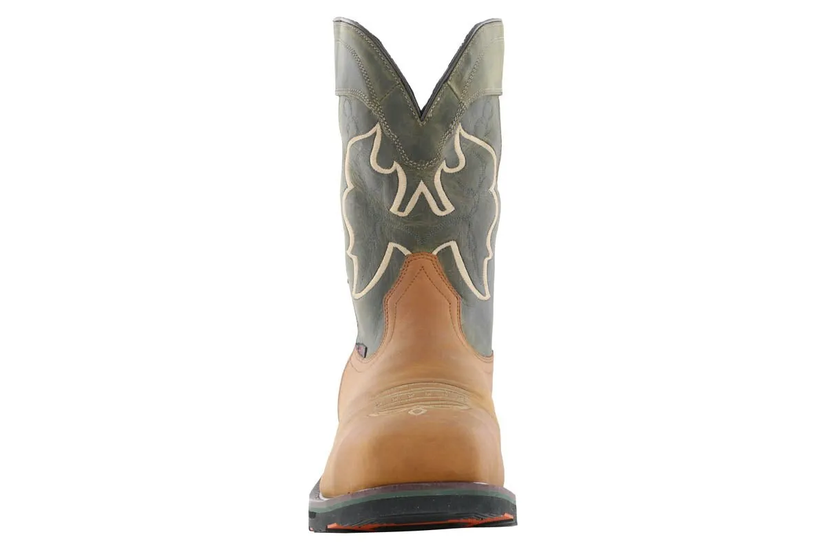 Signature Style coastal Hoss Showdown Composite Toe Western Boot Olive