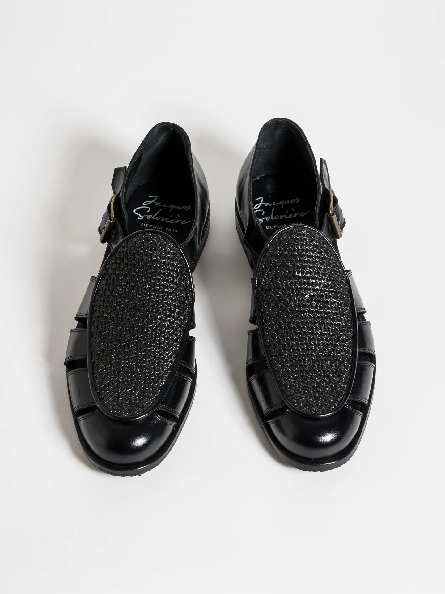 FRANCK BLACK RAFFIA stain - resistant lightweight user