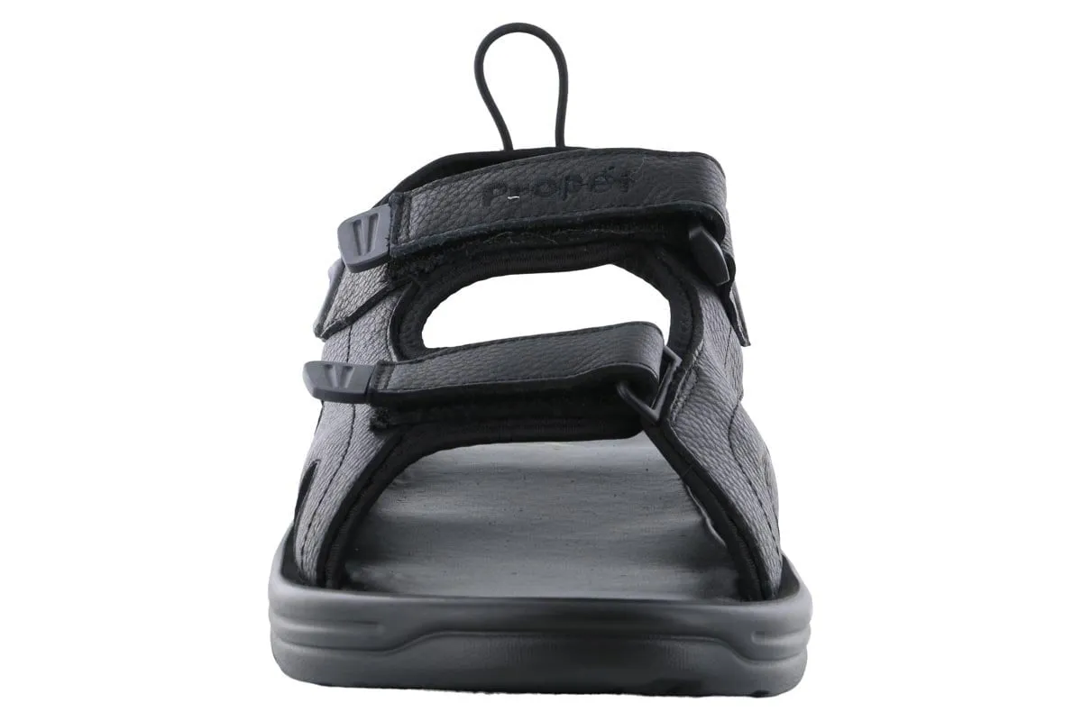 Comfy Flip-flops Versatile Propet Surfwalker II Sandal Black