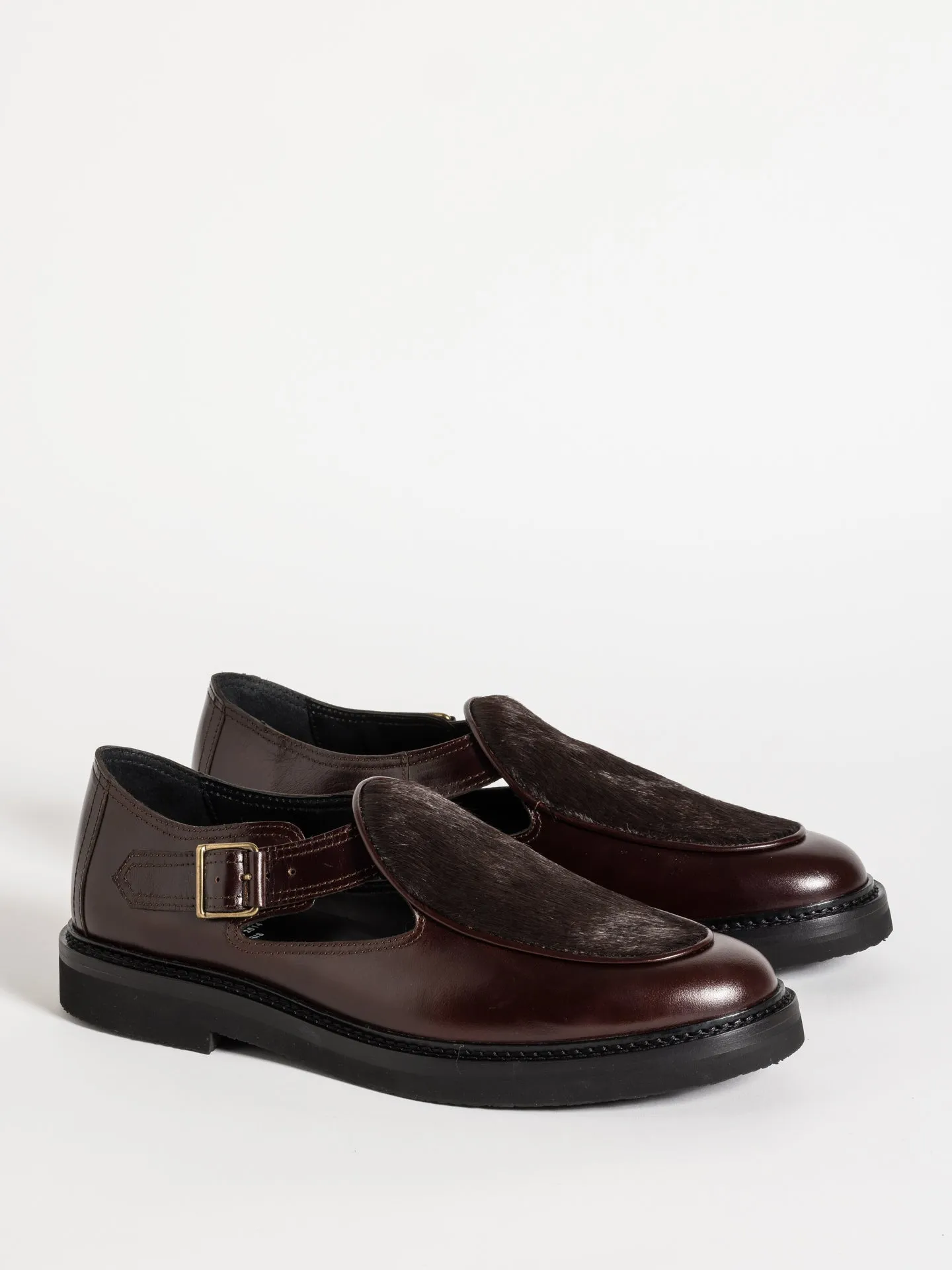 JO HAIRY CALF DARK BROWN Team Fit
