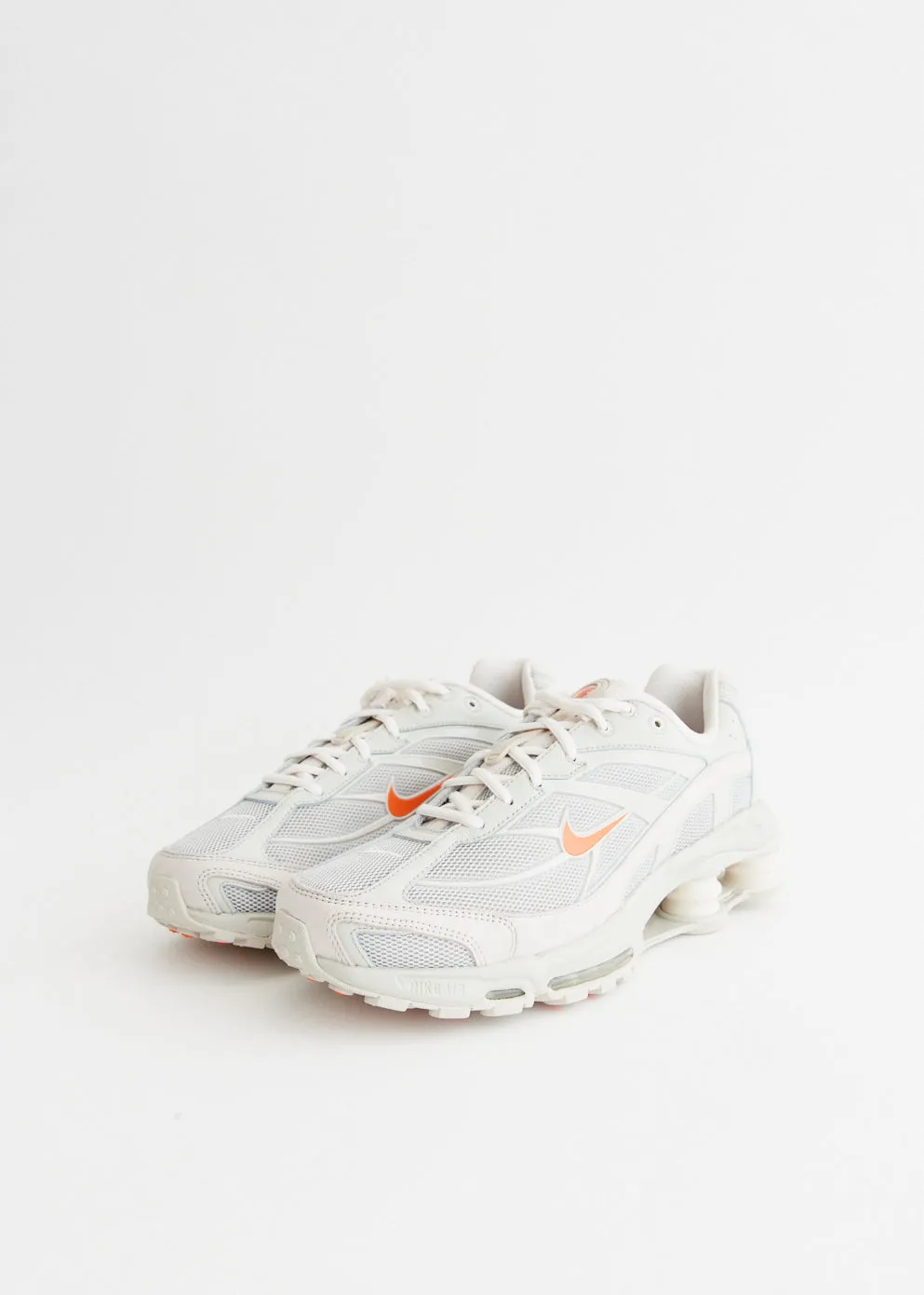 Decent Casual Ease Shox Ride 2 'Light Bone Turf Orange' Sneakers