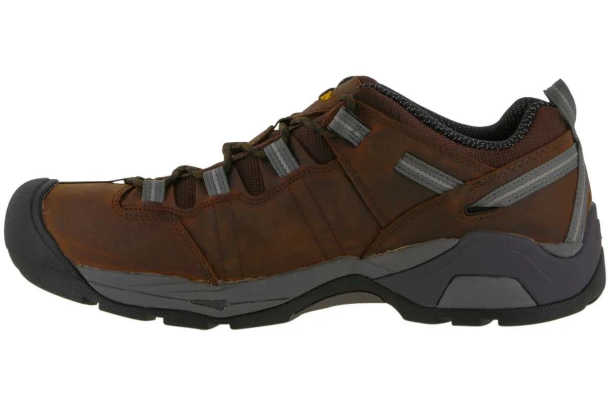 Keen Utility Detroit XT Steel Toe ESD Shoe Brown Natural Fit Solid Stitching