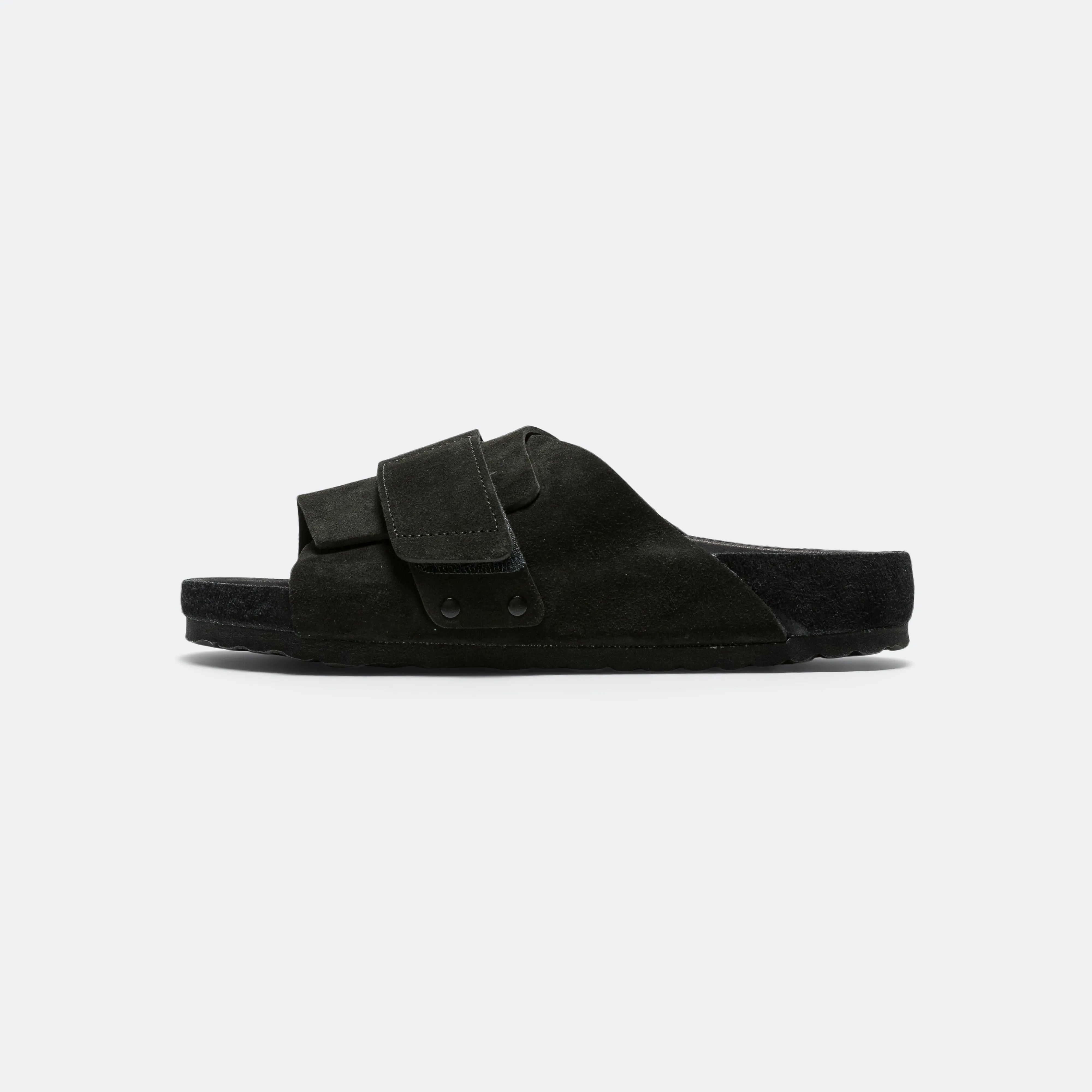Kyoto Exquisite - Black Suede Leather velcro