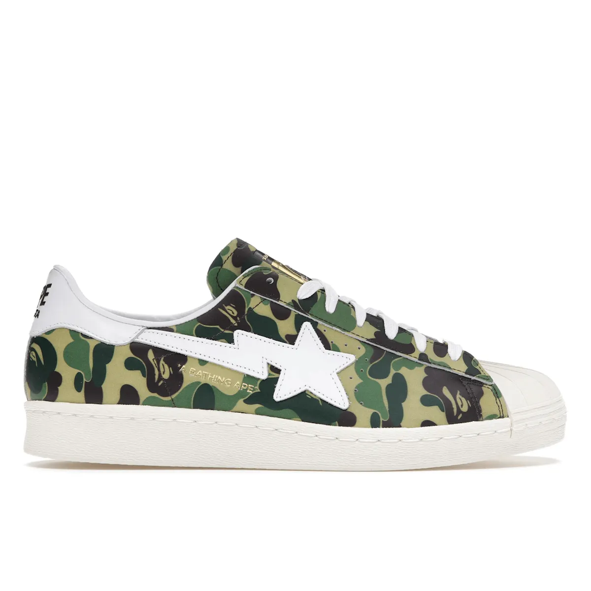 Adidas Superstar Bape ABC Camo Green Skateboarding Comfort Low Top Design