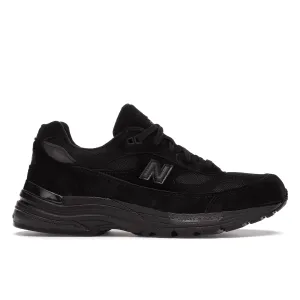 New Balance 992 Triple Black Torsion Rigidity System Odor control