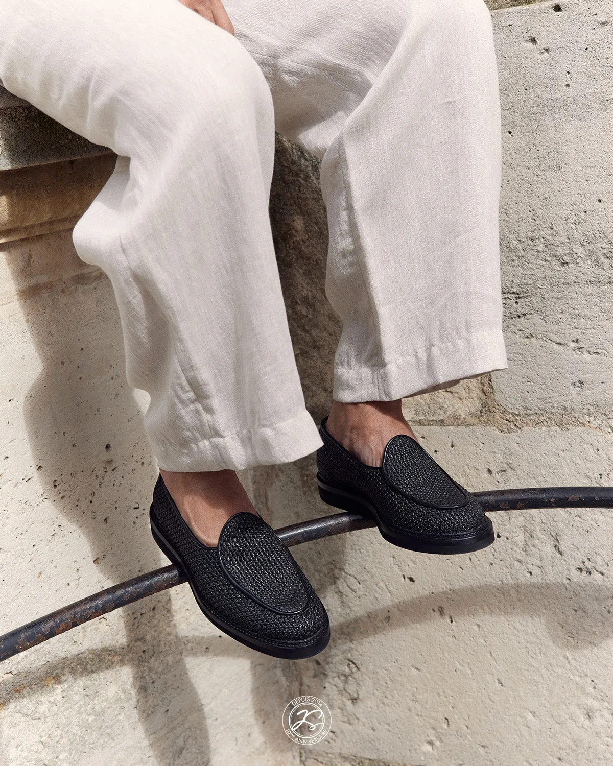 LEX BLACK RAFFIA Crisp Look Control Look