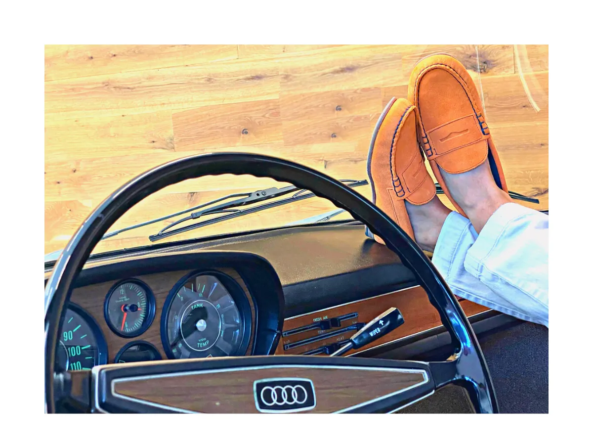 The Clementine Suedes Penny Loafer Shoe Frequent Traveler Smooth Lane