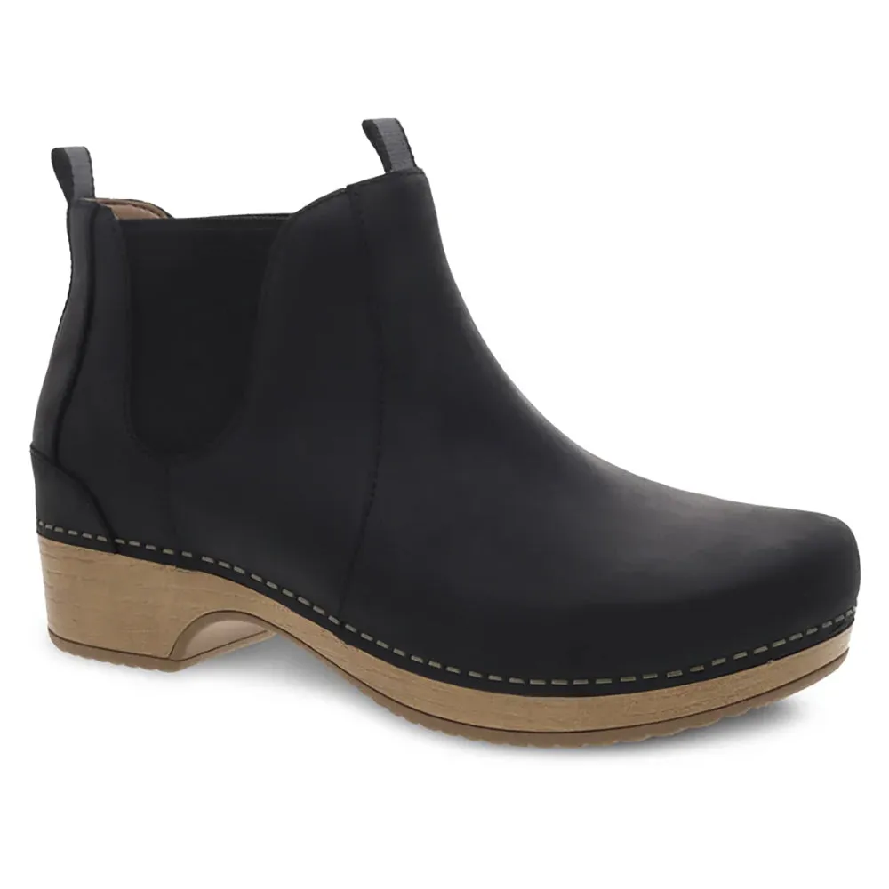 Elevated shock absorption home slippers Becka Leather Bootie
