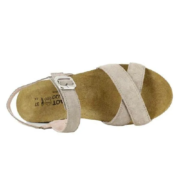 dry surface Open Toe Shoes Womens Naot Throne in Almond