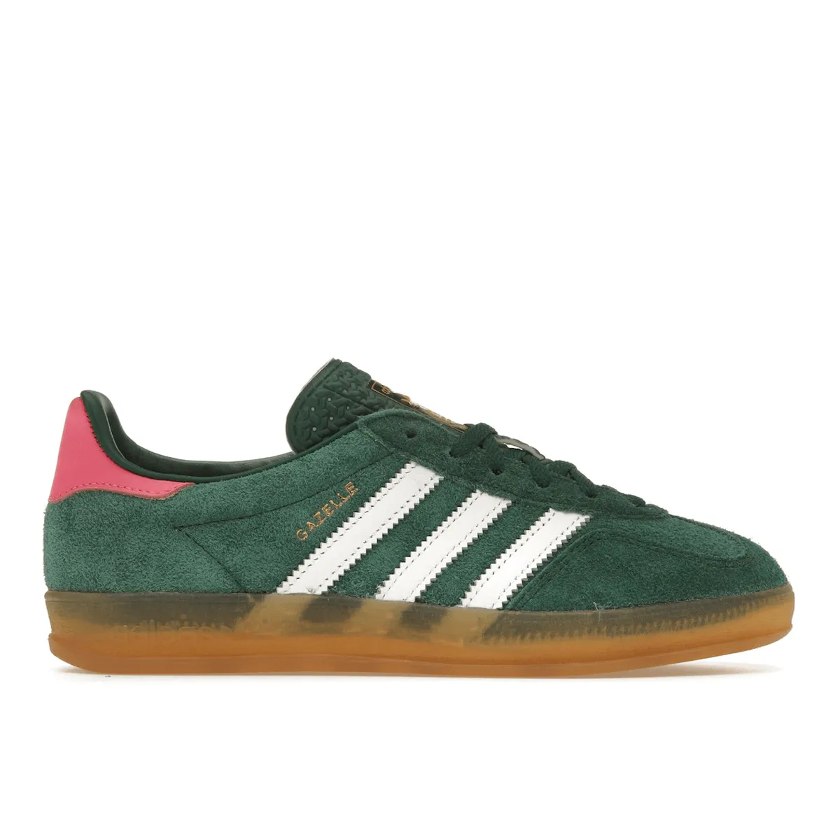 Route Step Adidas Gazelle Indoor Collegiate Green Lucid Pink