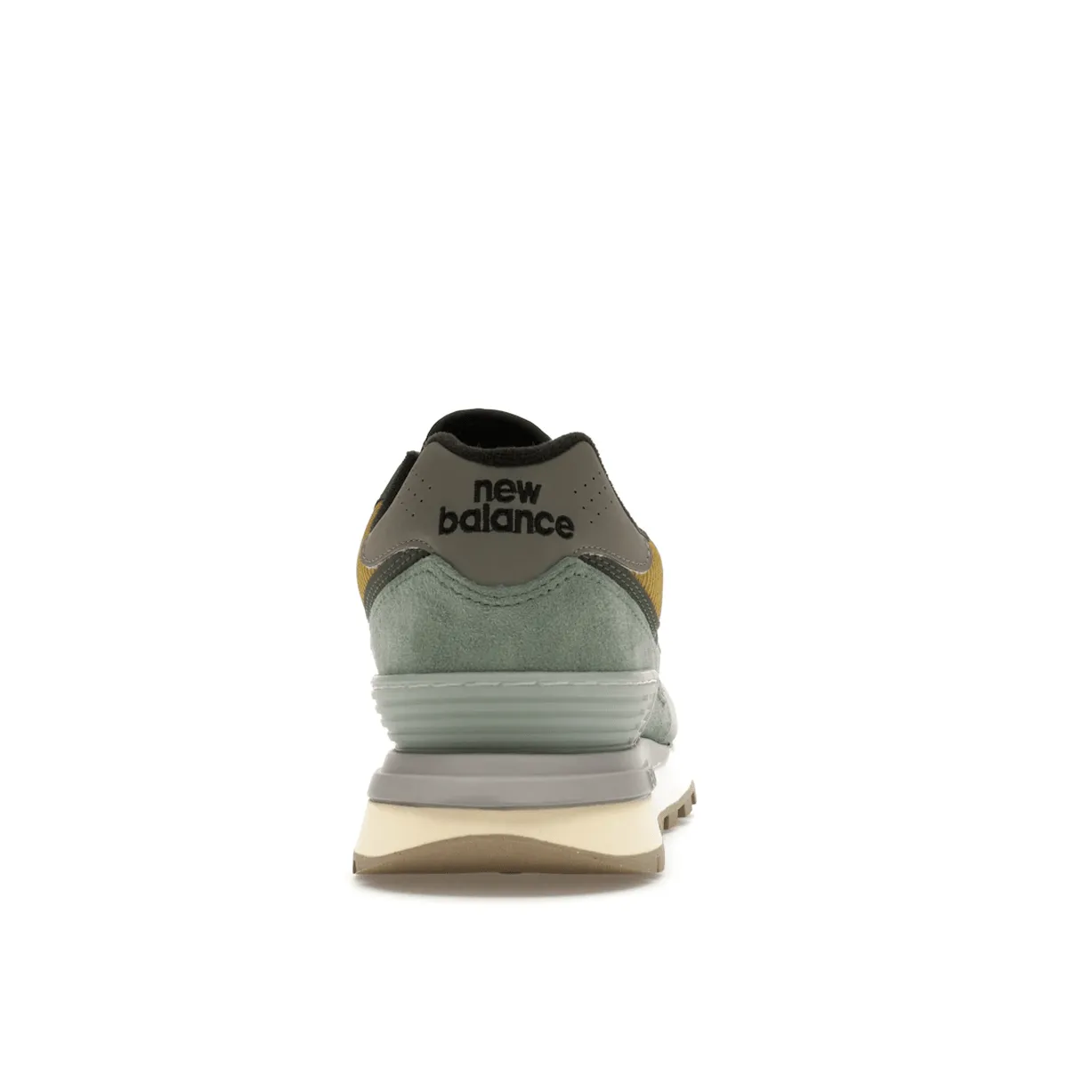 New Balance 574 Legacy Stone Island Light Green Stretch Woven Collar Freedom Walk