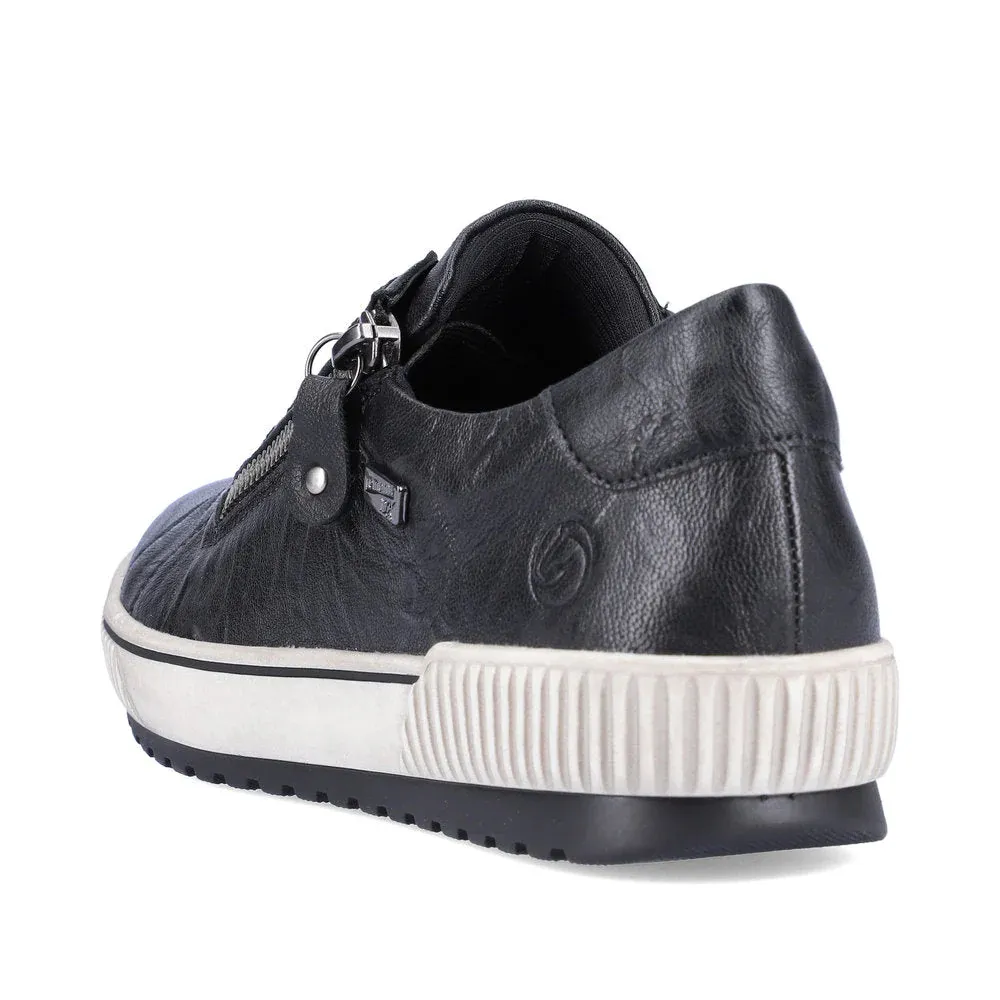 breathable - mesh - upper shoes ribbon - decorated running wear Maditta D0700 - Black