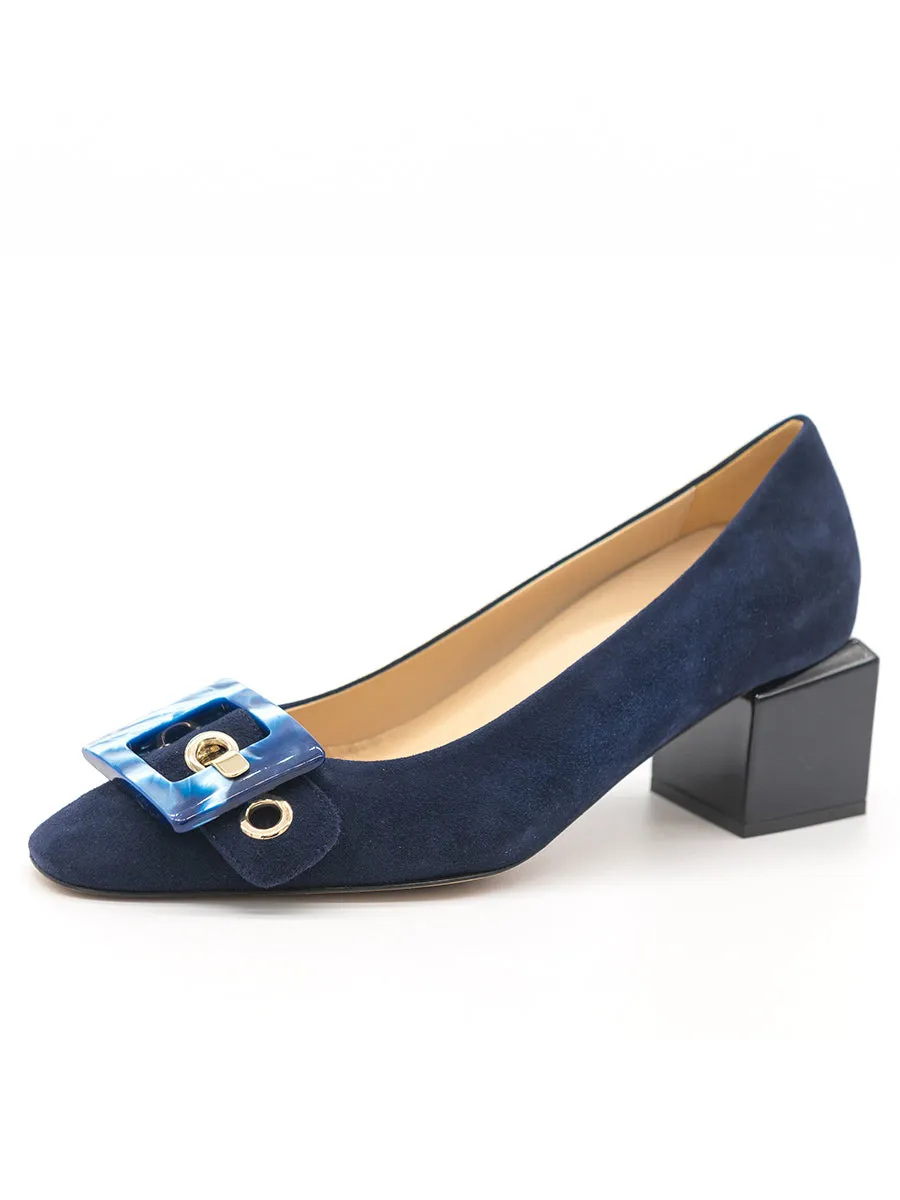 Special Wide fit Nuri Block Heeled Pump