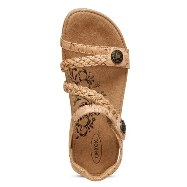 Slide Fit Womens Aetrex Jillian in Cork