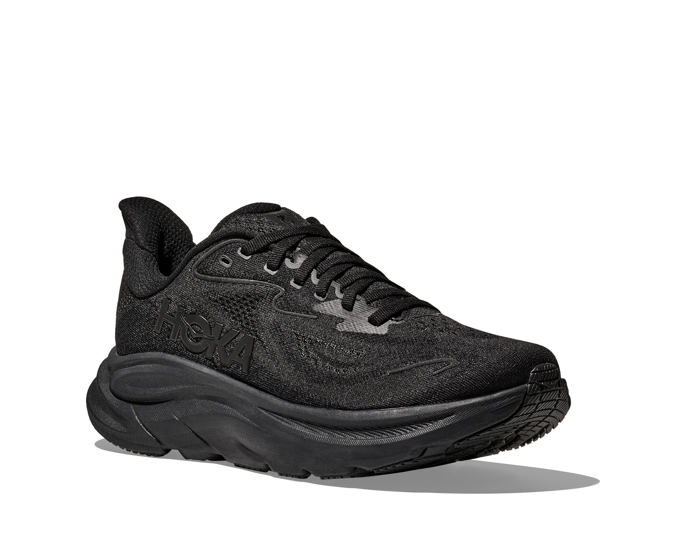 tight - fitting running shoes Men's Clifton 10 - Black / Black