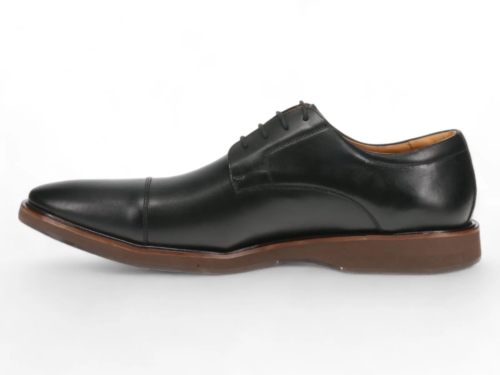 Michael Ellis Elliott Cap-Toe Dress Shoe Black Slip   On