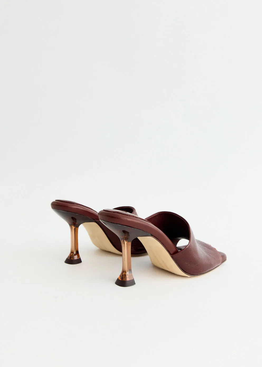 chic aesthetic Miri Brown Mules Sandals