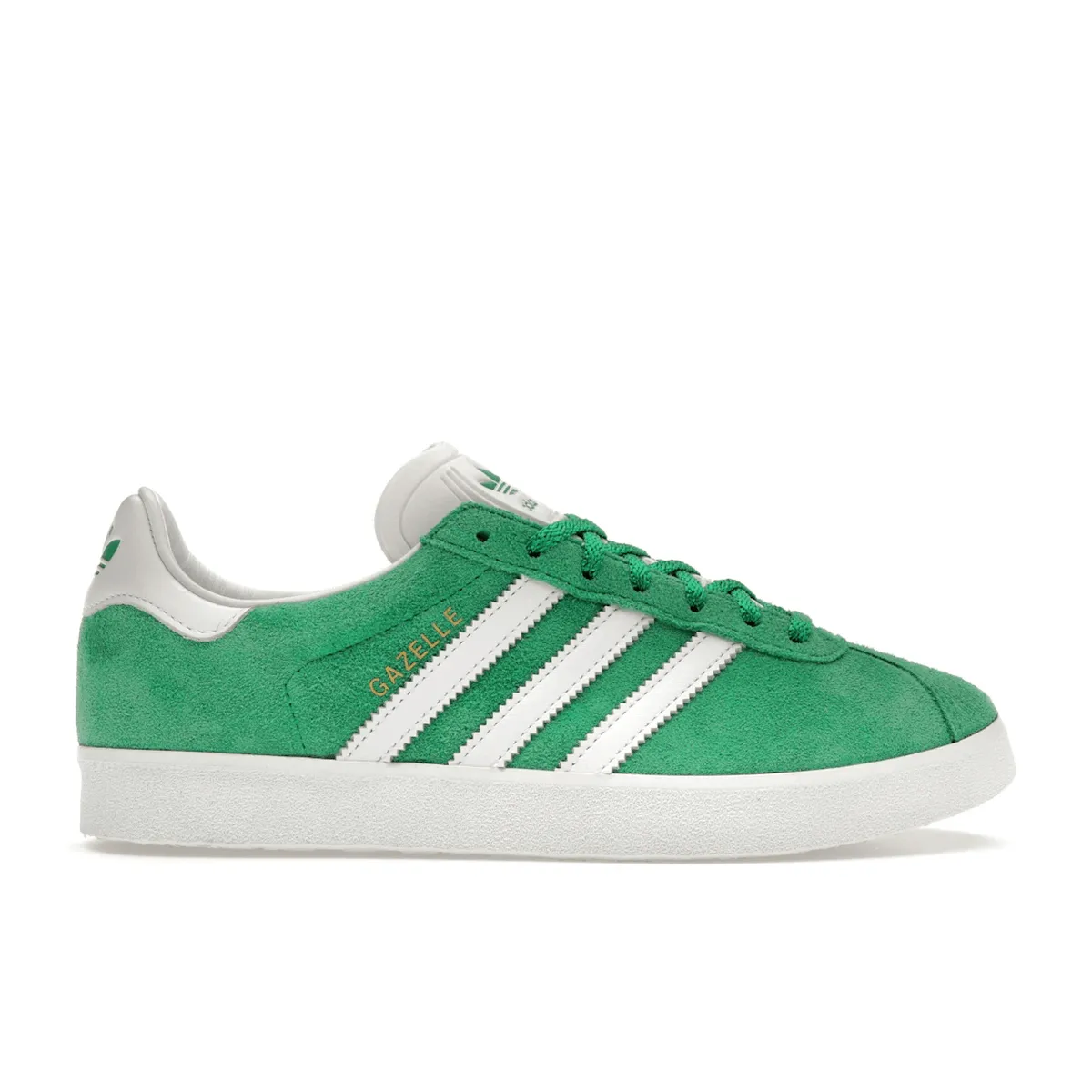 Adidas Gazelle 85 Green White Gold Metallic Push Hike Cushioned Midsole