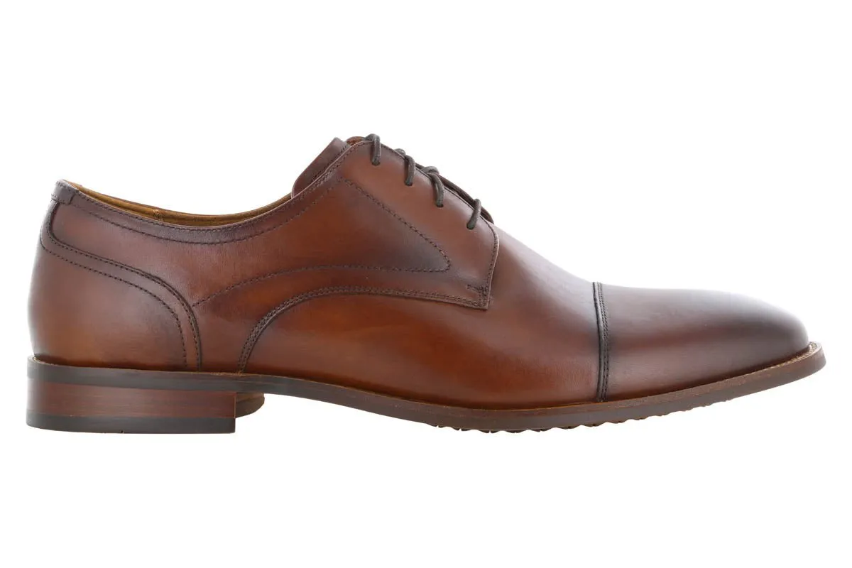 Florsheim Rucci Cap Toe Oxford Cognac Shock Ease Editorial Look