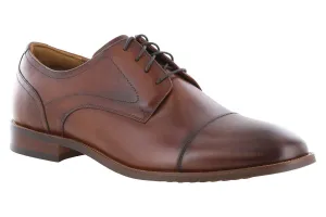 Florsheim Rucci Cap Toe Oxford Cognac Soft Flex Quick Wipe