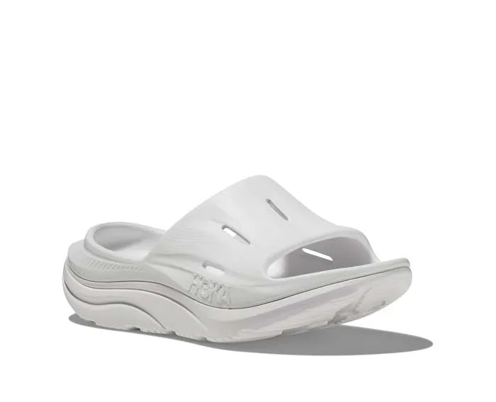 Womens Hoka Ora Slide 3 in White/White Slip-On Shoes Step Fresh