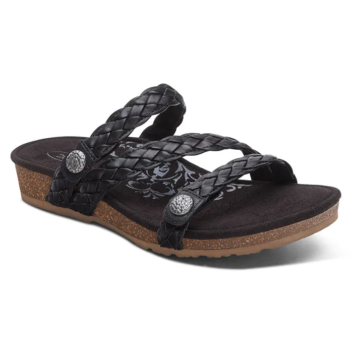 Cool Texture Non-Slip Sole Womens Aetrex Josie in Black