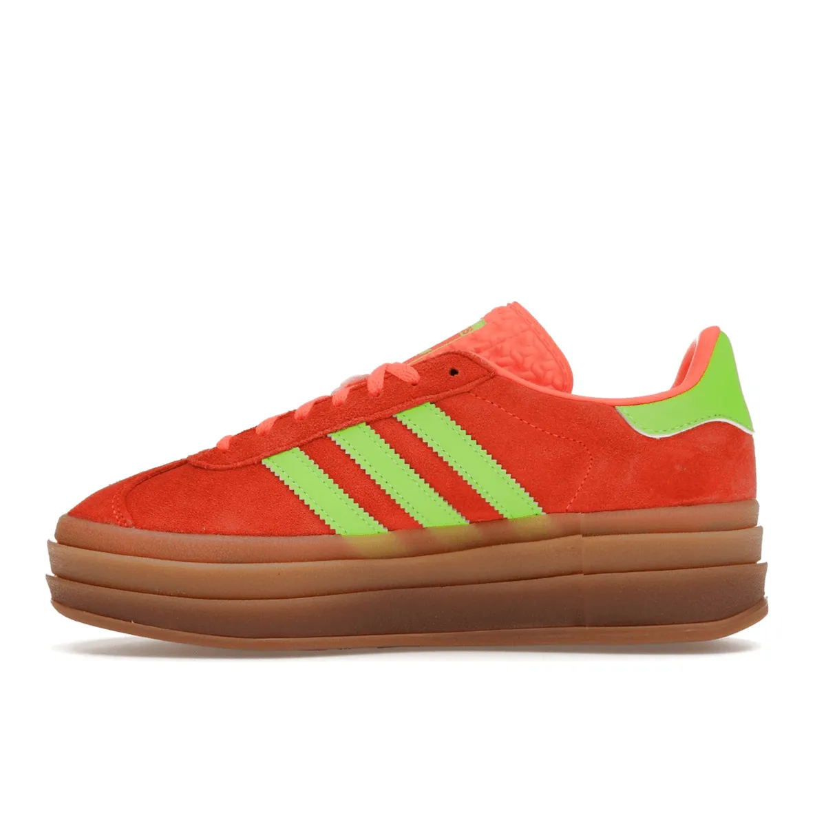 Adidas Gazelle Bold Solar Orange Solar Green Natural Feel Mesh Fabric
