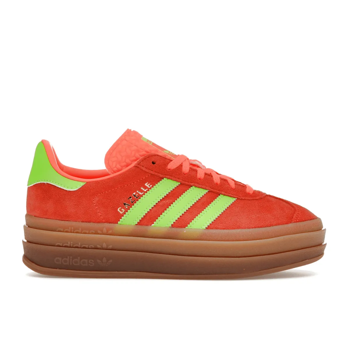 Adidas Gazelle Bold Solar Orange Solar Green Warm Liner Mules style