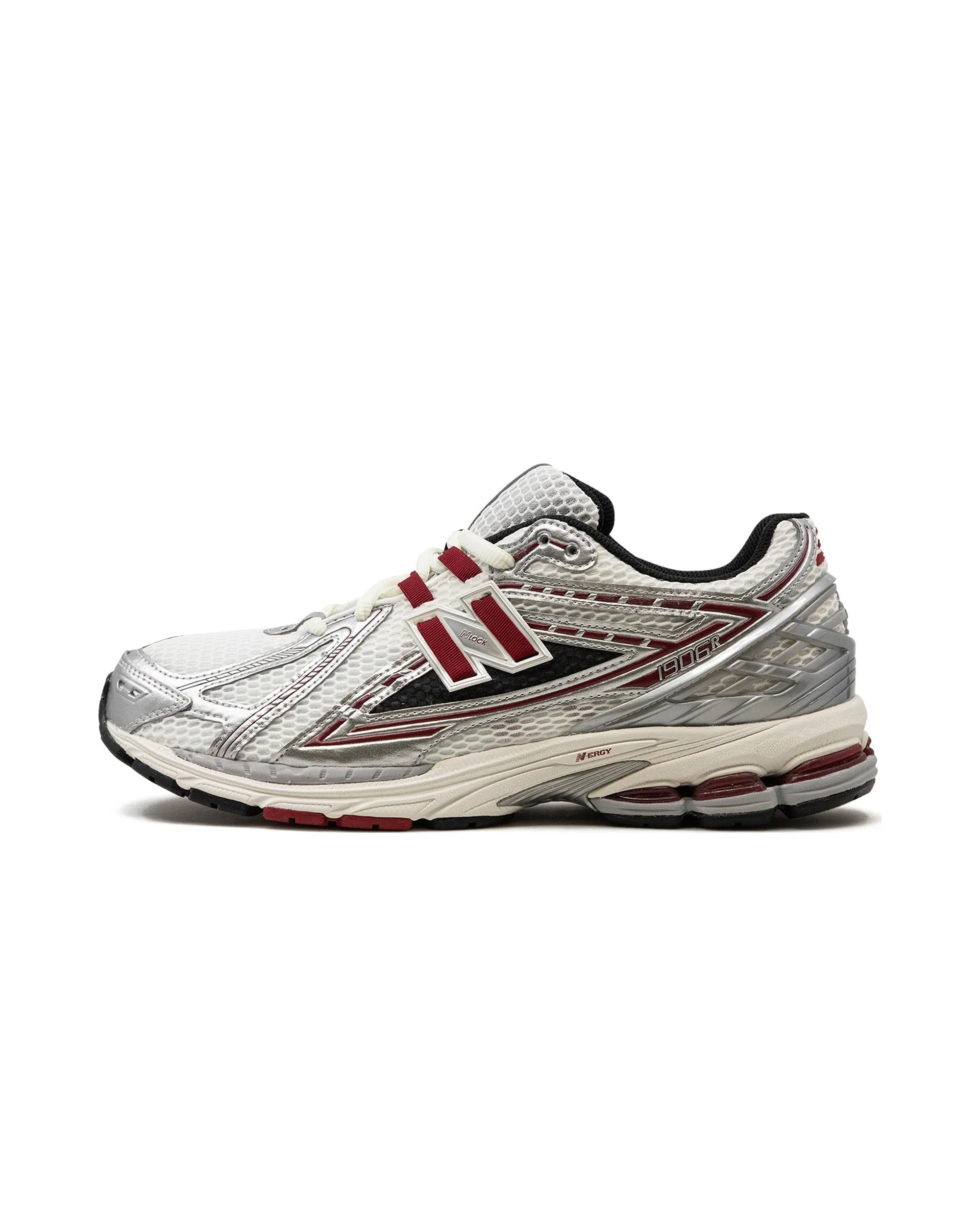 New Balance 1906R Silver Classic Crimson with low tops double - stitched