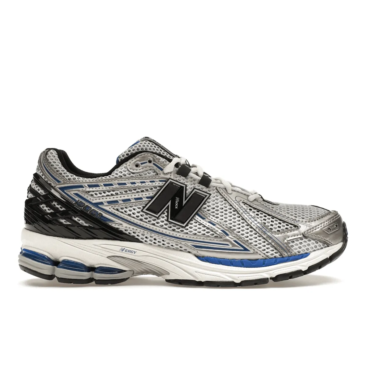 New Balance 1906R Silver Metallic Blue walking partner Striped Pattern