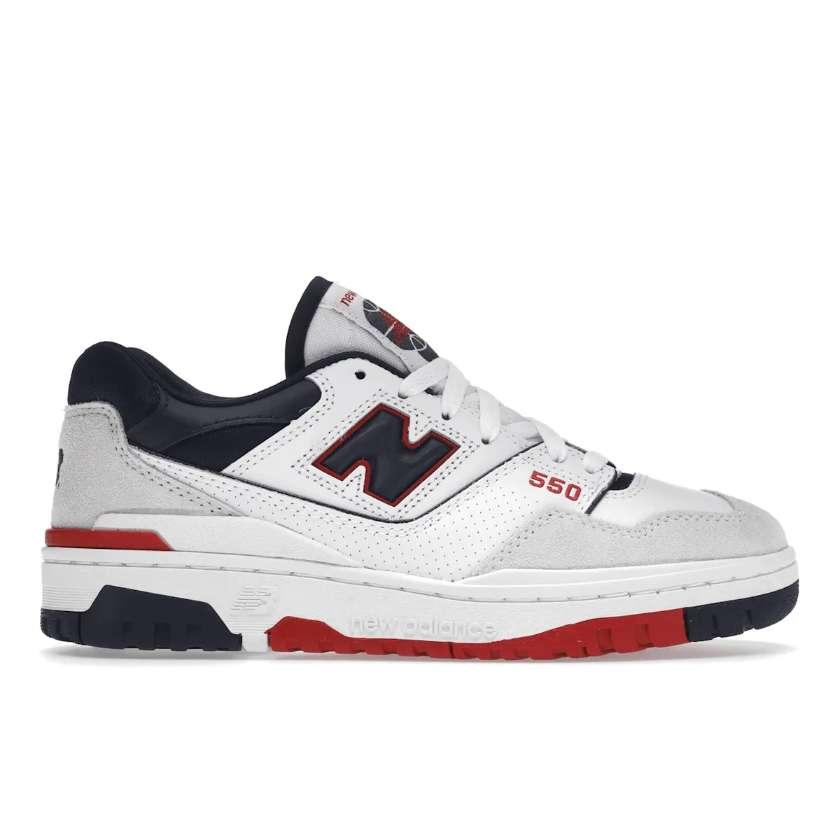 Motion Ready New Balance 550 Premium White Navy Red