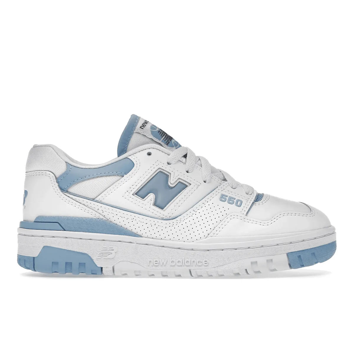 New Balance 550 UNC White Dusk Blue Rubberized Edges