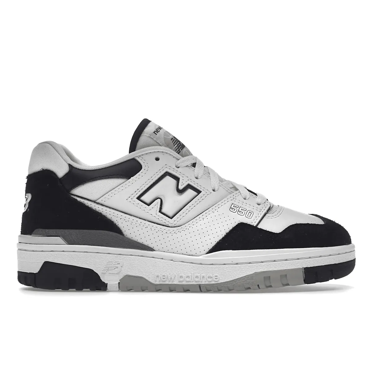 New Balance 550 White Black Rain Cloud Active Fit Flex Zone Design