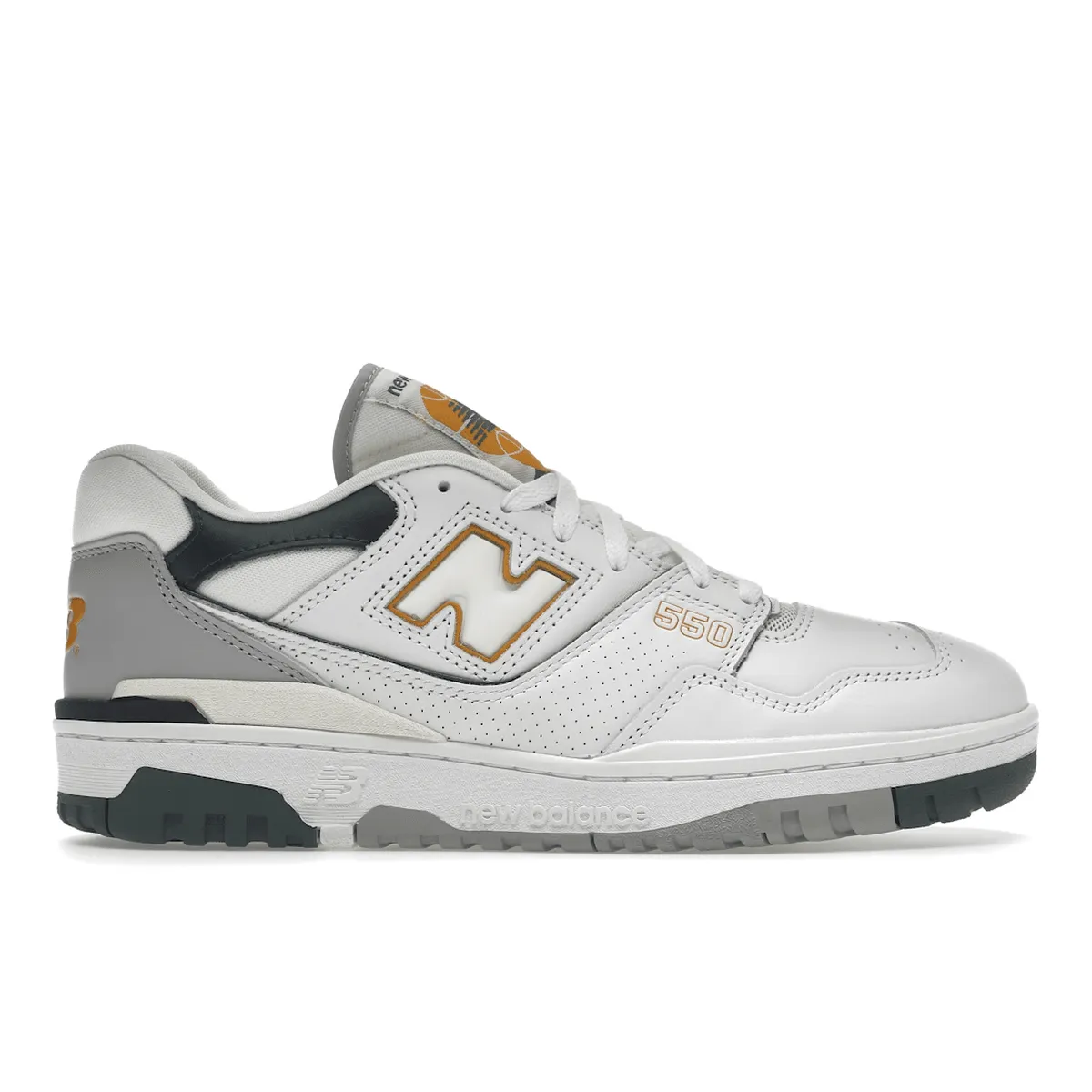 New Balance 550 White Nightwatch Green Low Cut
