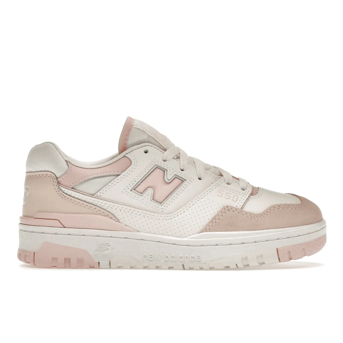 New Balance 550 White Pink waterproof membrane Clean Texture