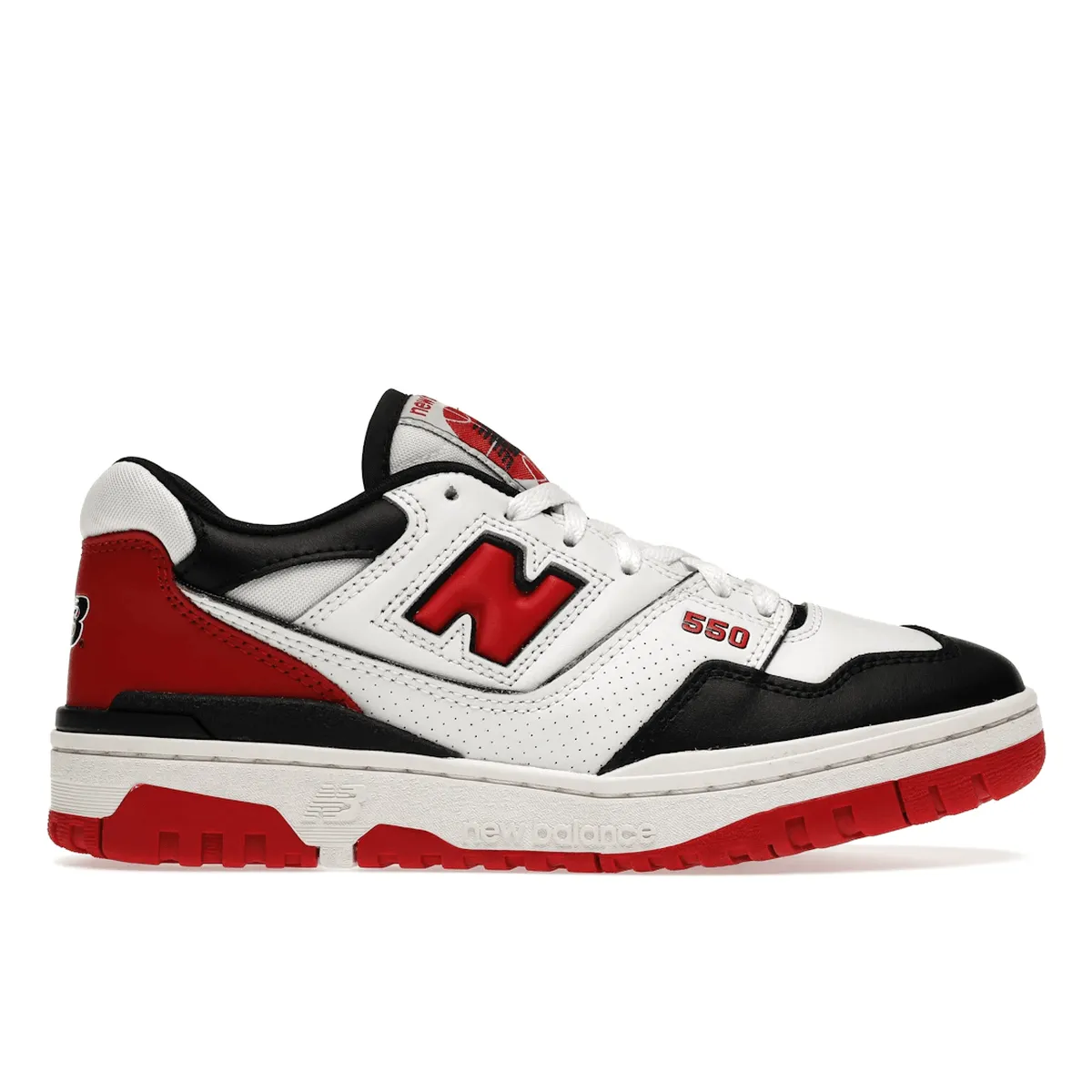 Thermal Regulating Textile Modern Cushioning New Balance 550 White Red Black