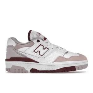 Foot alignment Mid Top Style New Balance 550 White Scarlet