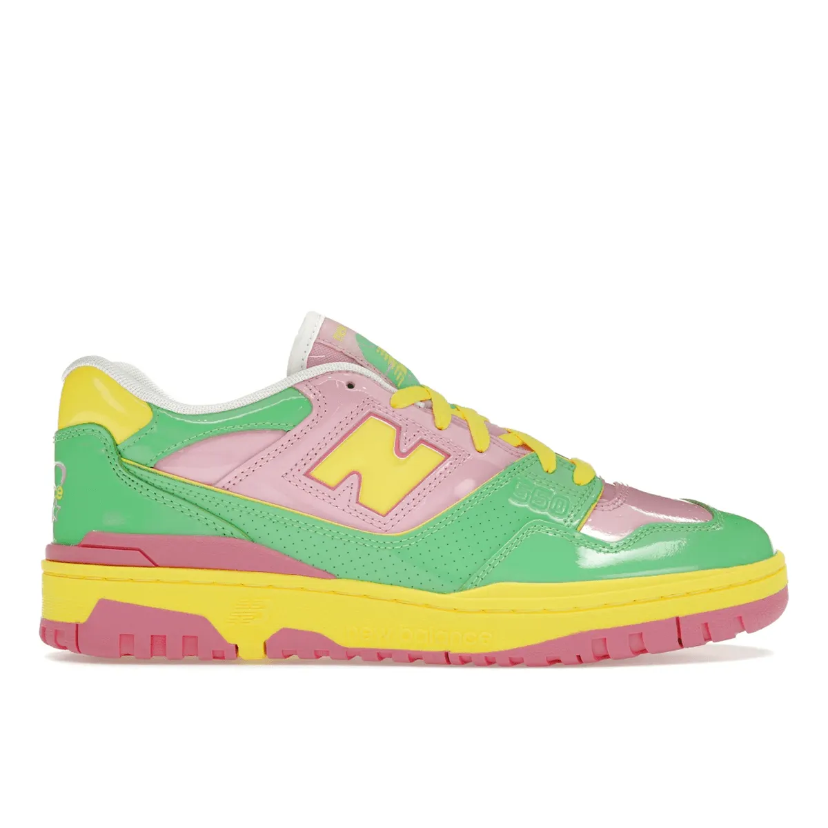 New Balance 550 Y2K Patent Leather Pack Pink Green Rebound Midsole Arch Technology