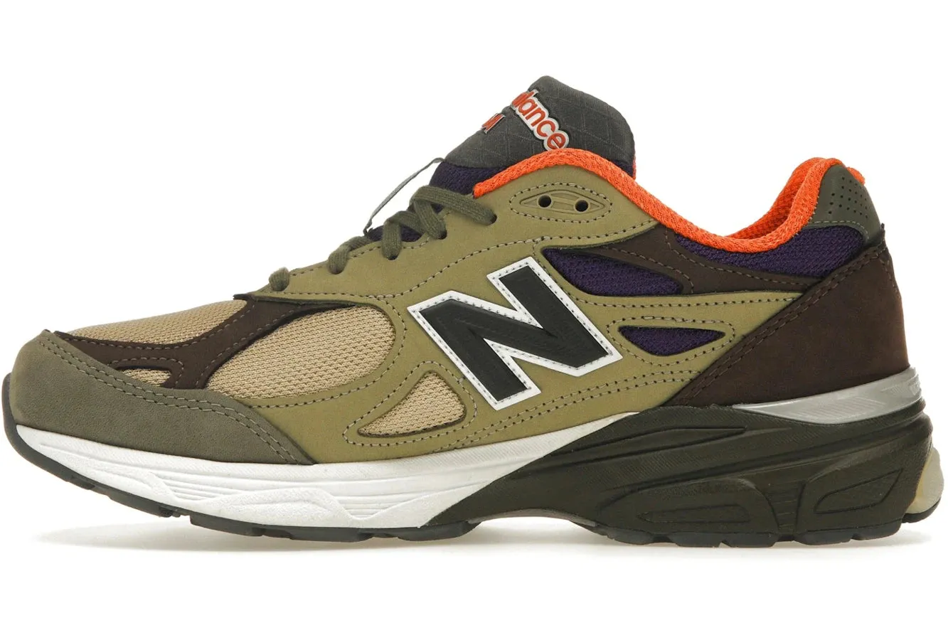 reliable material fitness challenge New Balance 990v3 MiUSA Teddy Santis Khaki Orange