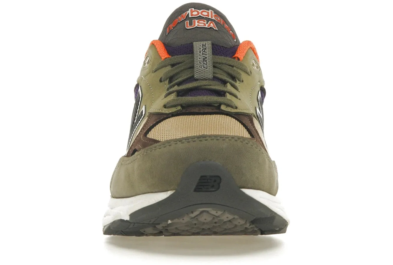 Washable adjustable fit material New Balance 990v3 MiUSA Teddy Santis Khaki Orange