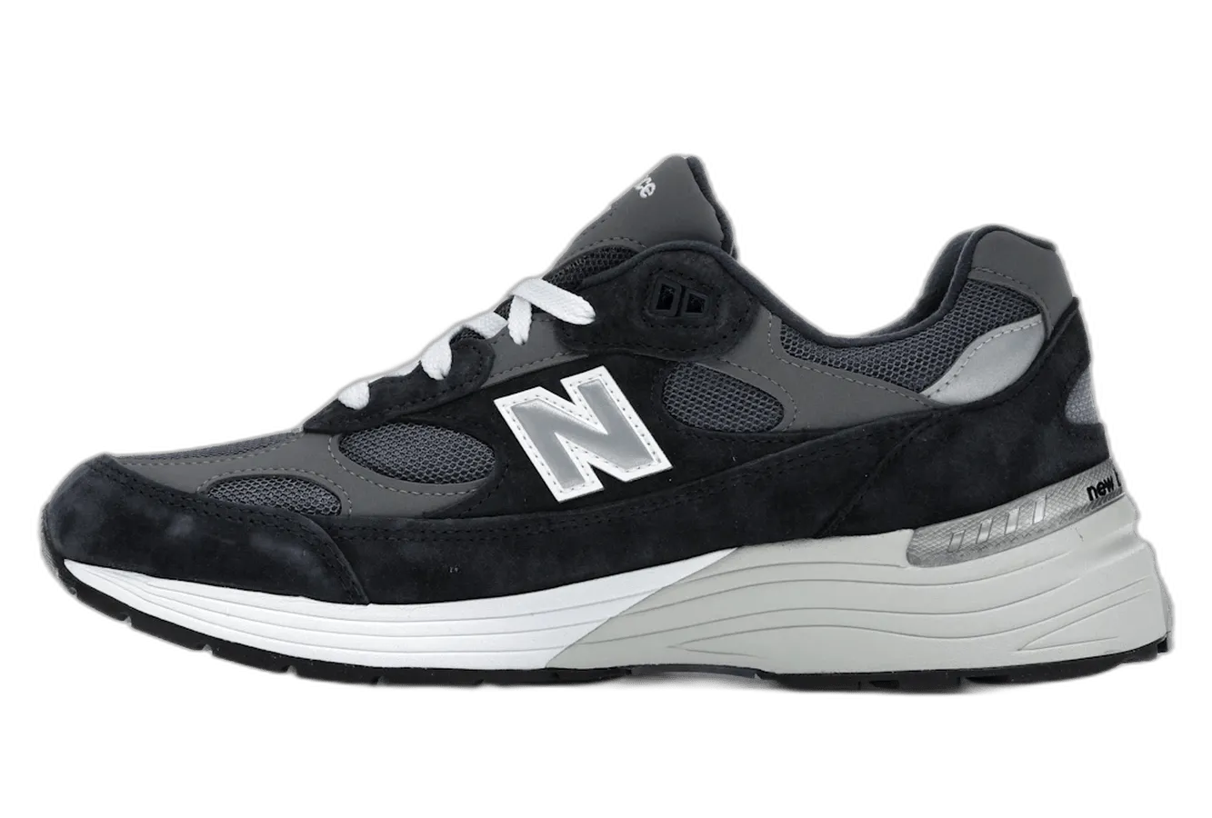 Ventilated Tongue Design New Balance 992 Navy Grey