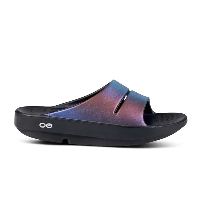 Womens Oofos Ooahh Luxe in Midnight Spectre Indoor Wear Soft