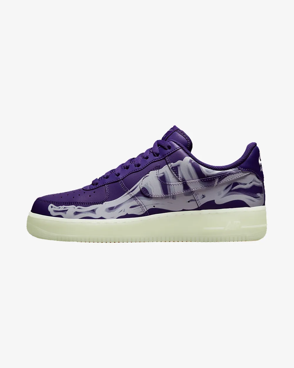 NIKE AIR FORCE1 LOW HALLOWEEN PURPLE SKELETON Foot Softness