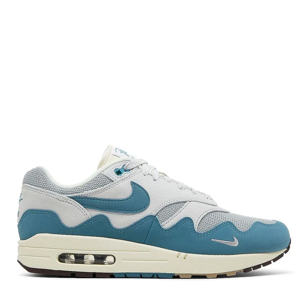 NIKE AIR MAX1 X PATTA WAVES NOISE AQUA (WITH BRACELET) - Cross Town Soft White