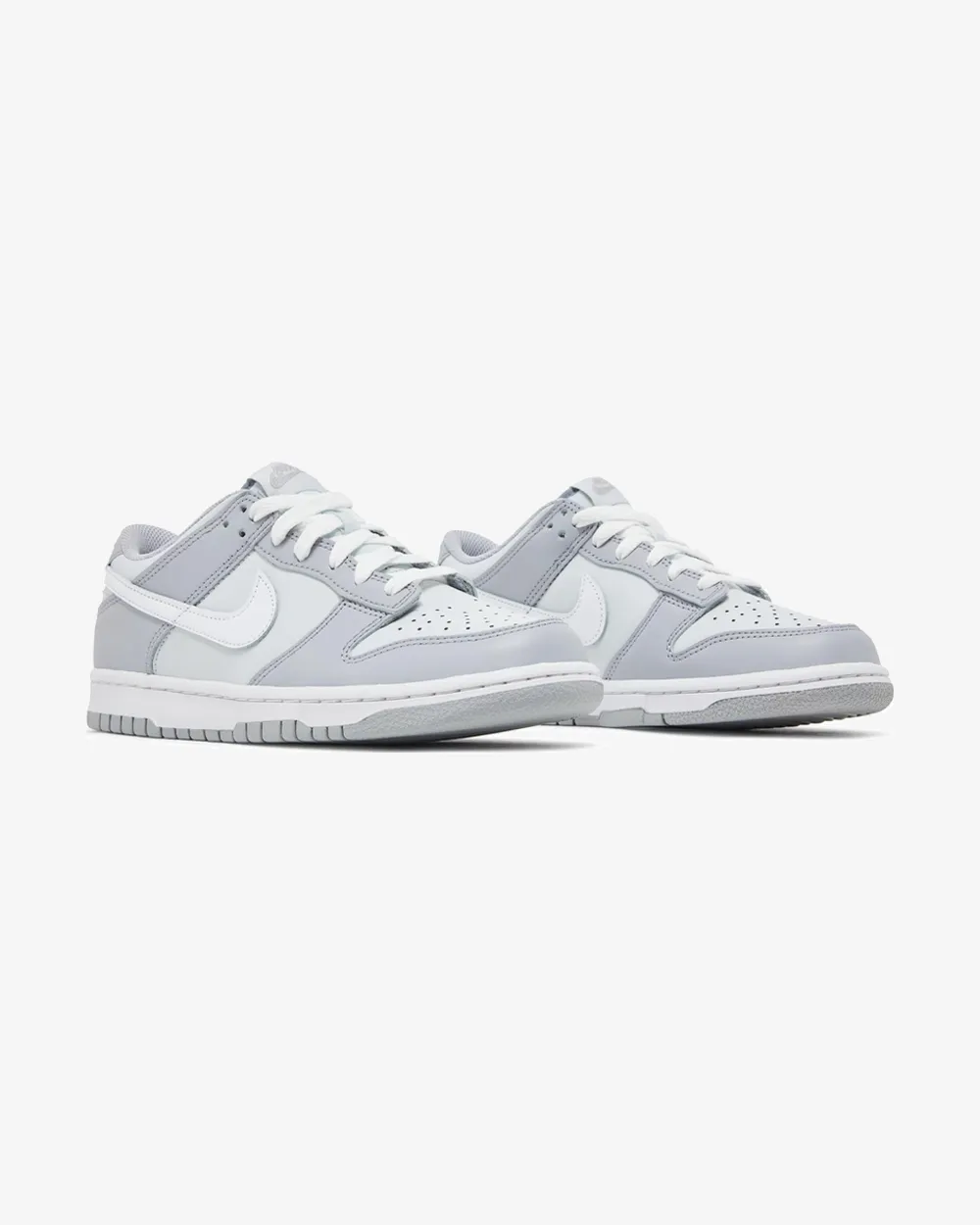 Lace   Up Style Fashion Daily NIKE DUNK LOW GS TWO TONE GREY