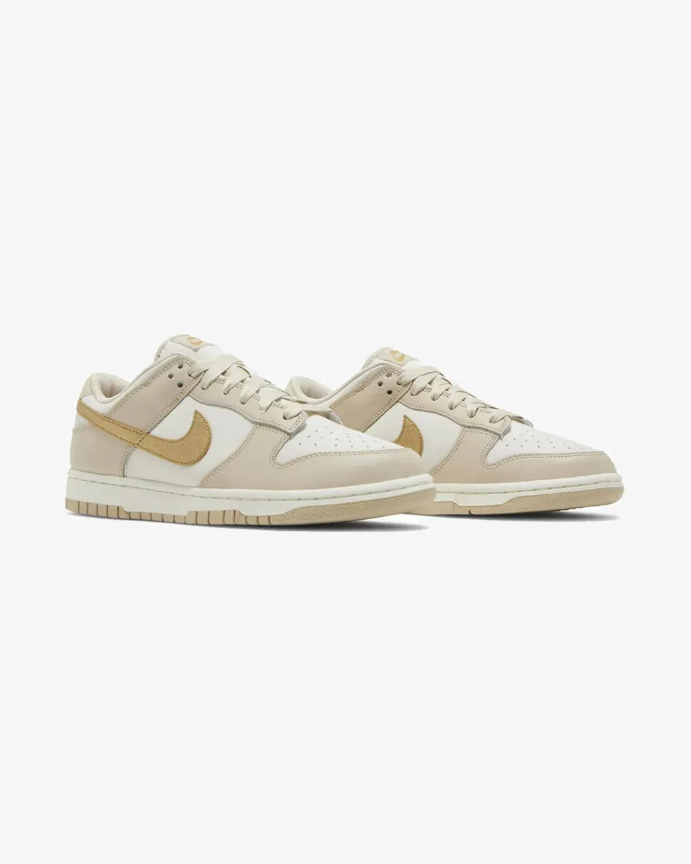 NIKE DUNK LOW WMNS PHANTOM METALLIC GOLD SWOOSH Wide toe box